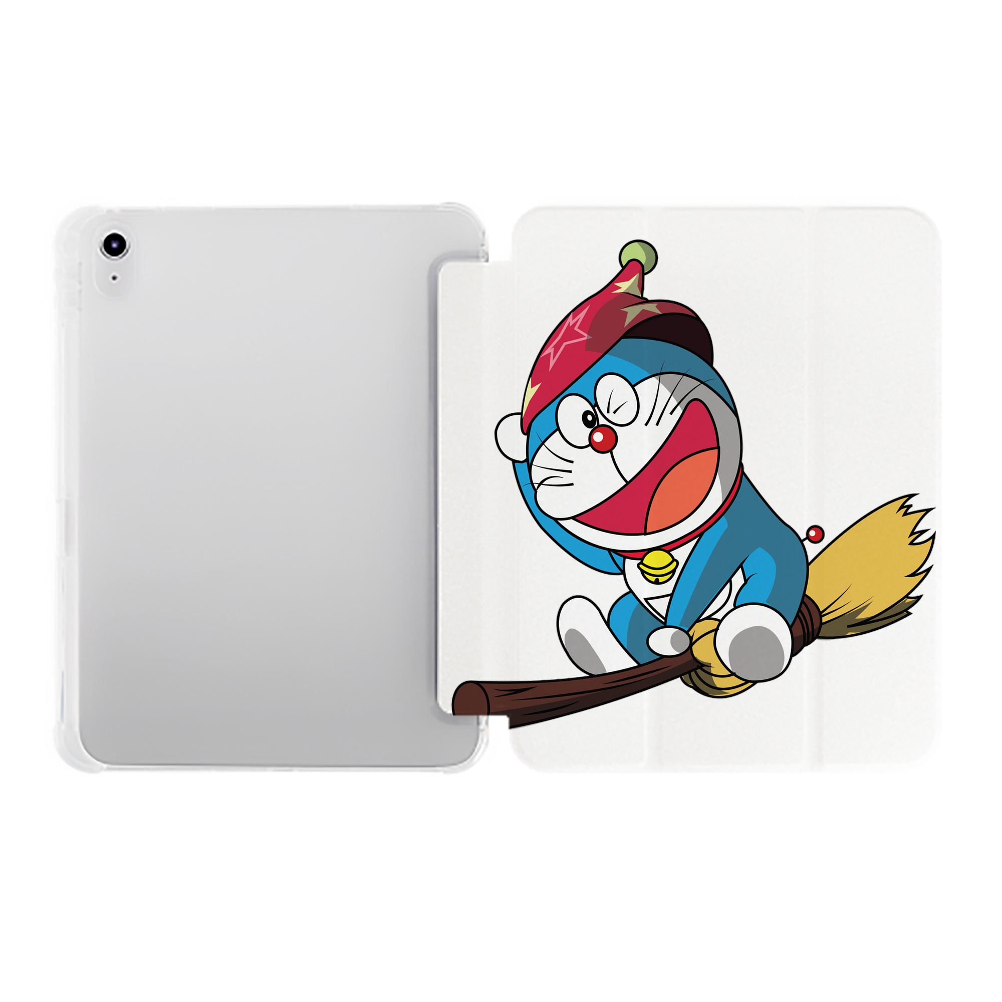 （画像用） ドラえもん Doraemon IPad ケース ペン収納付き 三つ折りスタンド PUレザー×シリコン 対応機種9.5/10.5/10.9インチ